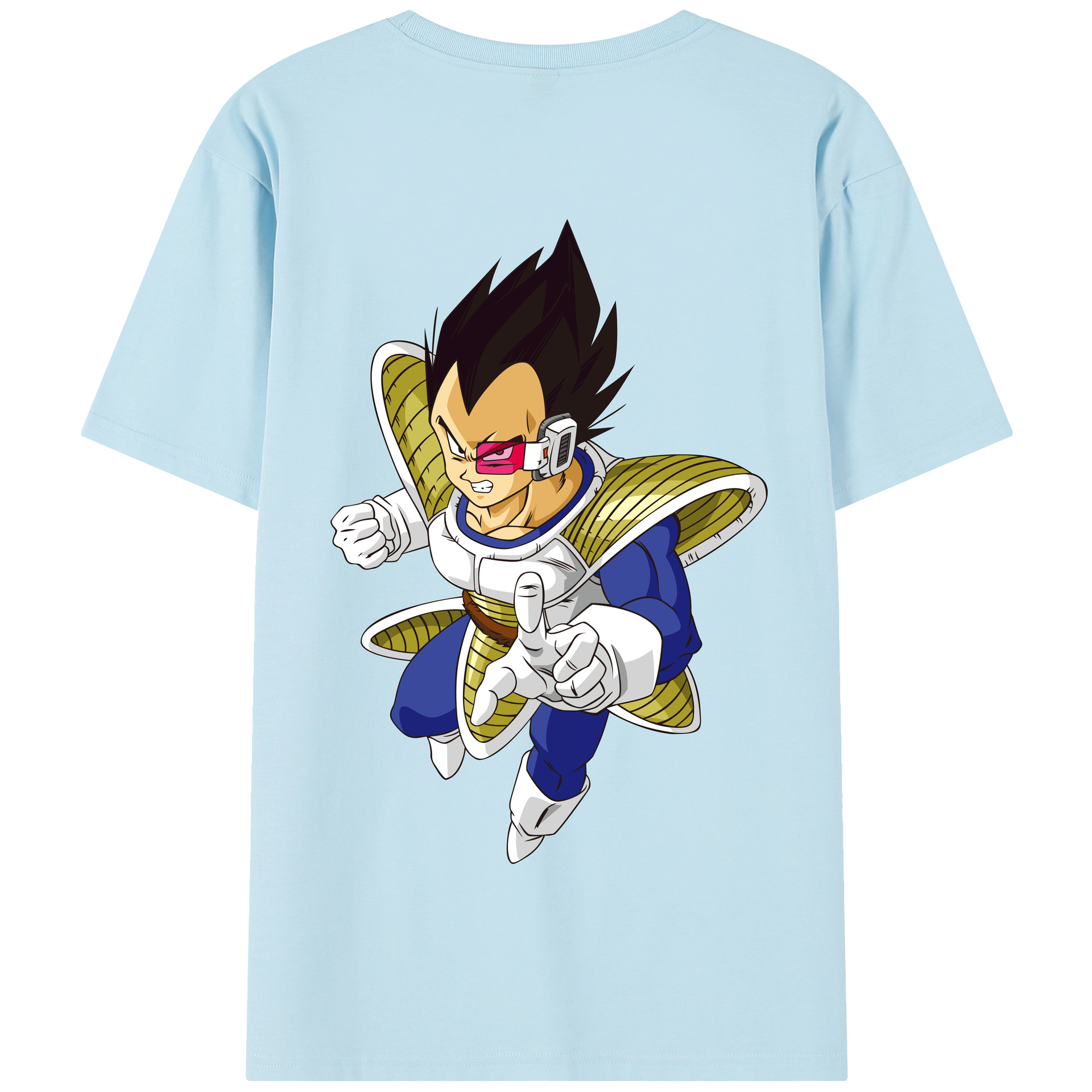 （画像用） ドラゴンボール ベジータ四世（Bejīta Yonsei）DRAGON BALL Vegeta IV 綿100％半袖Tシャツ（背面プリント）